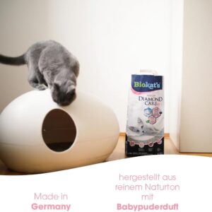 Biokat's Diamond Care Fresh Katzenstreu mit Babypuder-Duft - Feine Klumpstreu aus Bentonit mit Aktivkohle und Aloe Vera - 1 Sack (1 x 10 L)