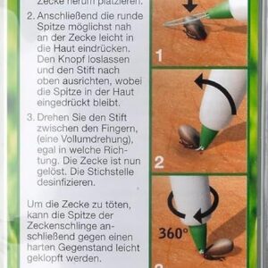 Zeckenschlinge, das Original aus Schweden, statt Zeckenkarte, Pinzette, Haken, Zeckenmittel - Zeckenentferner für Mensch, Haustiere wie Hund, Katze, Hasen und mehr