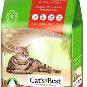 Cat’s Best Original Katzenstreu, 100% pflanzliches Katzenklumpstreu mit maximaler Saugfähigkeit – bekämpft Gerüche natürlich und aktiv, 8,6 kg/20 l (Verpackung kann variieren)