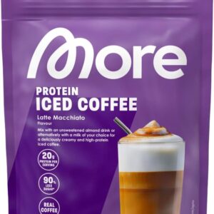 MORE Protein Iced Coffee, 650g, Latte Macchiato, Eiskaffee mit wertvollen Proteinen, wenig Zucker und Fett - made in Germany