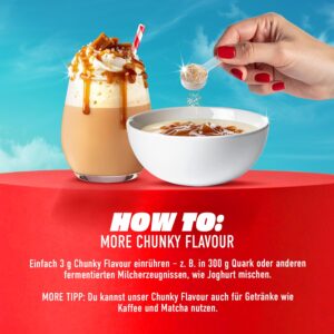 MORE Chunky Flavour 170 g, vegan, Geschmackspulver zum Süßen, ohne viel Zucker und Kalorien, mit Inulin und Laktase