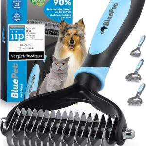 Hundebürste Unterwolle langhaar & Katzenbürste langhaar I Unterwollkamm entfernt Unterwolle & Verfilzungen I Deckhaarschutz & Knoten Entfernen I Unterfellbürste Hunde für Fellwechsel